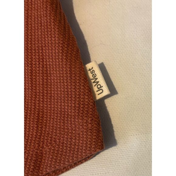 EUC UpWest Waffle Knit Long Sleeve Crewneck Top, Rust, Sz M - Picture 5 of 6